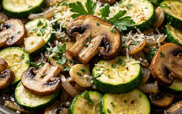 Skillet Zucchini and Mushrooms