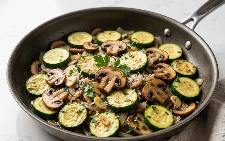 Skillet Zucchini and Mushrooms