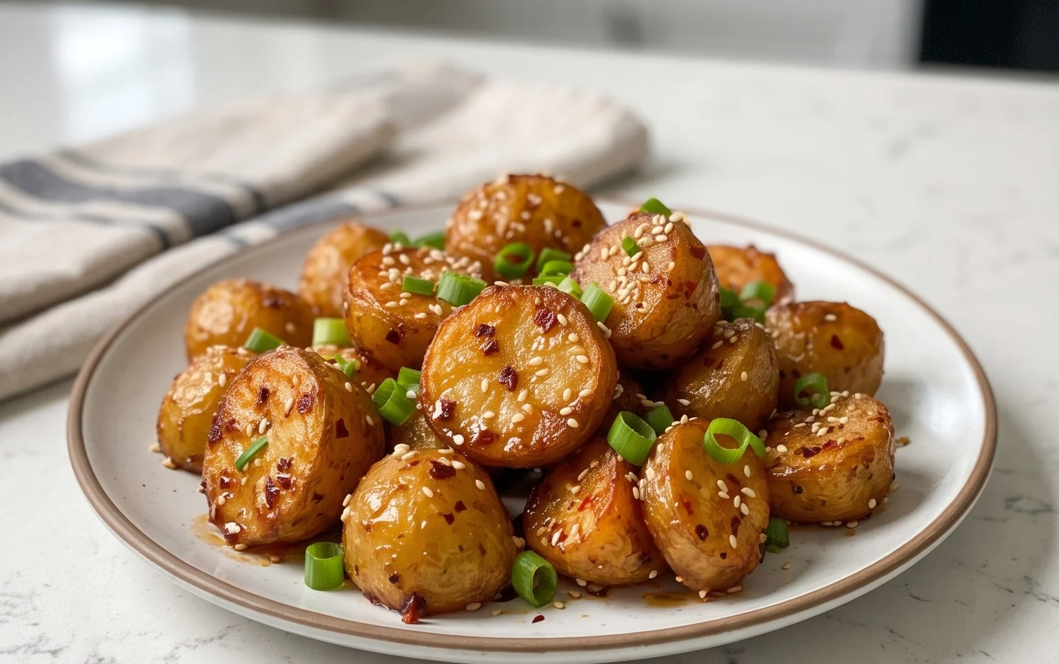 Crispy Honey Chilli Potatoes