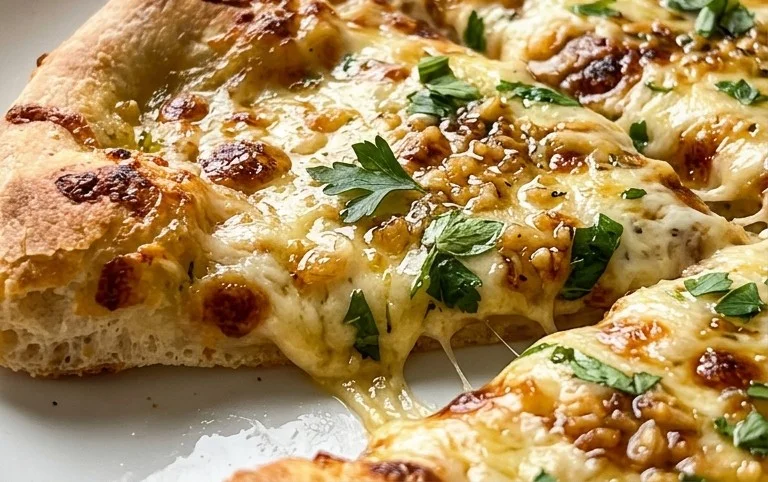 buttery garlic pizza