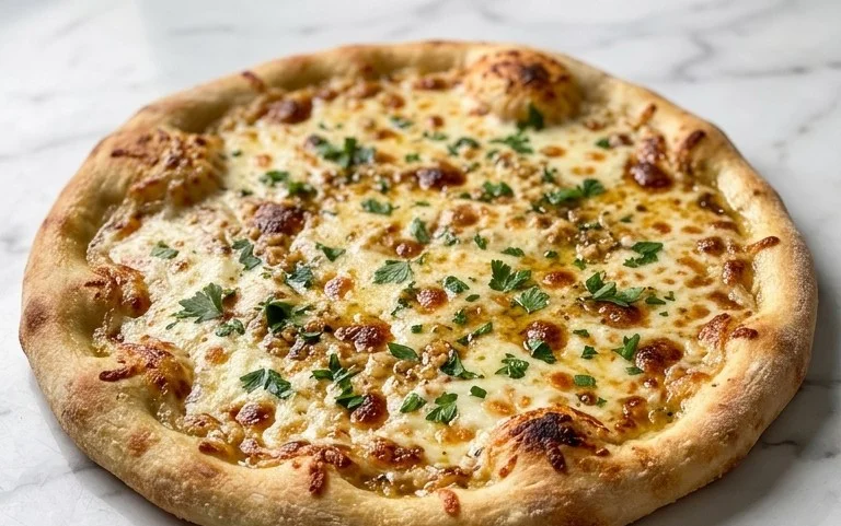 buttery garlic pizza