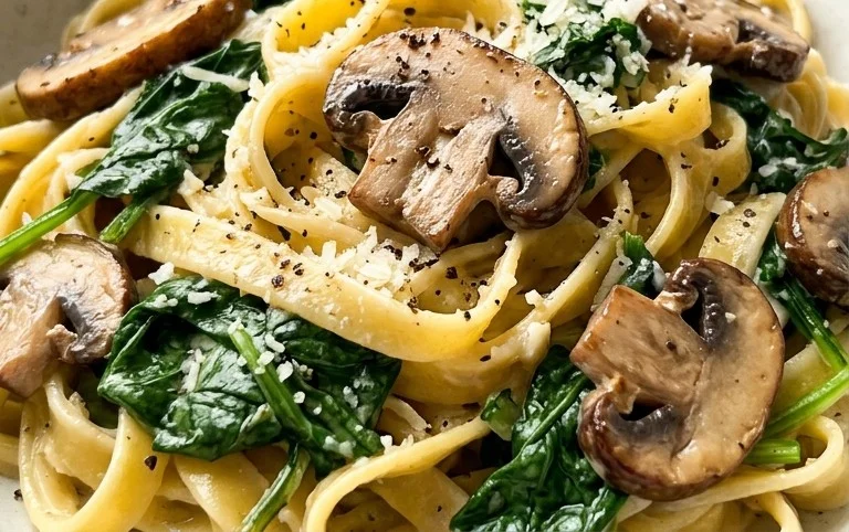Spinach Mushroom Pasta
