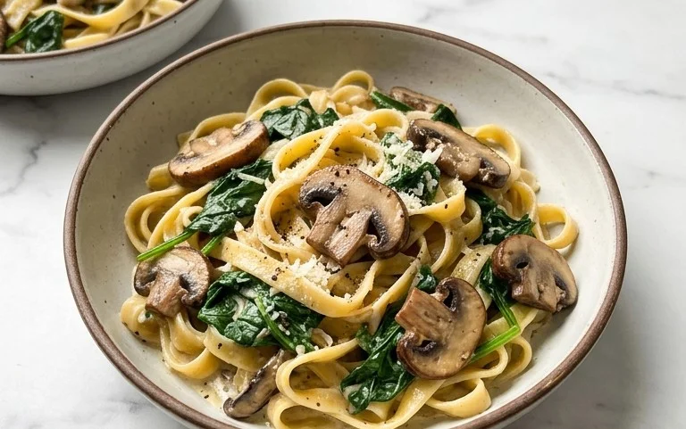 Spinach Mushroom Pasta