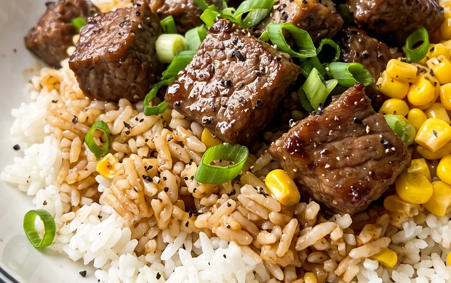 Beef Pepper Rice Bowl is a delicious meal option.
