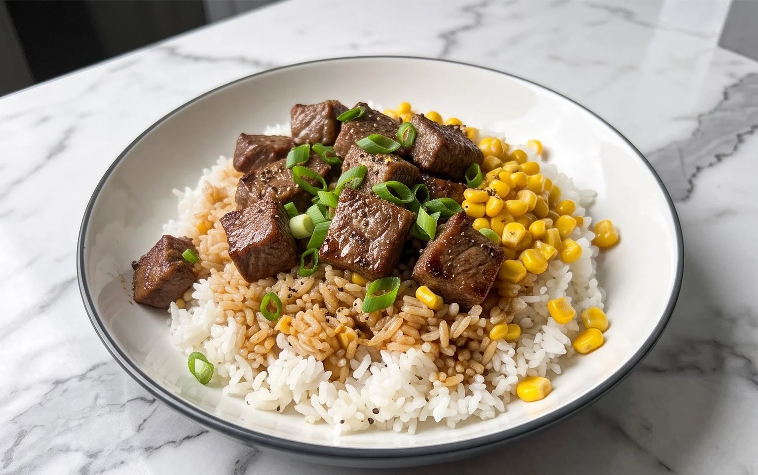 Beef Pepper Rice Bowl is a delicious meal option.