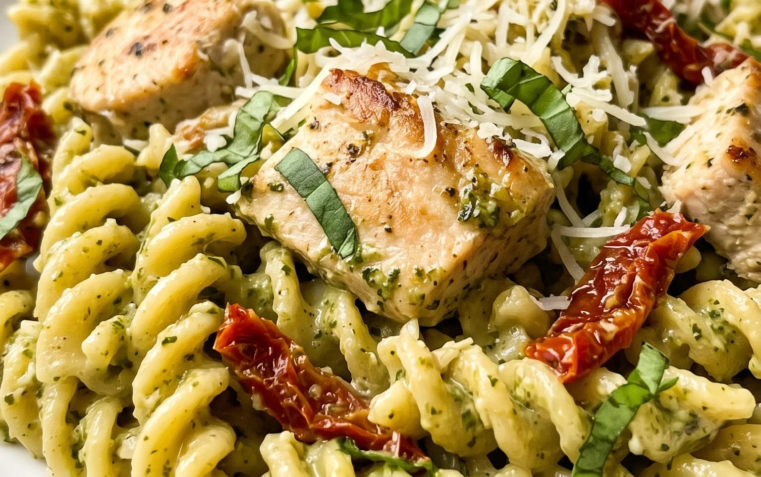 Creamy Chicken Pesto Pasta