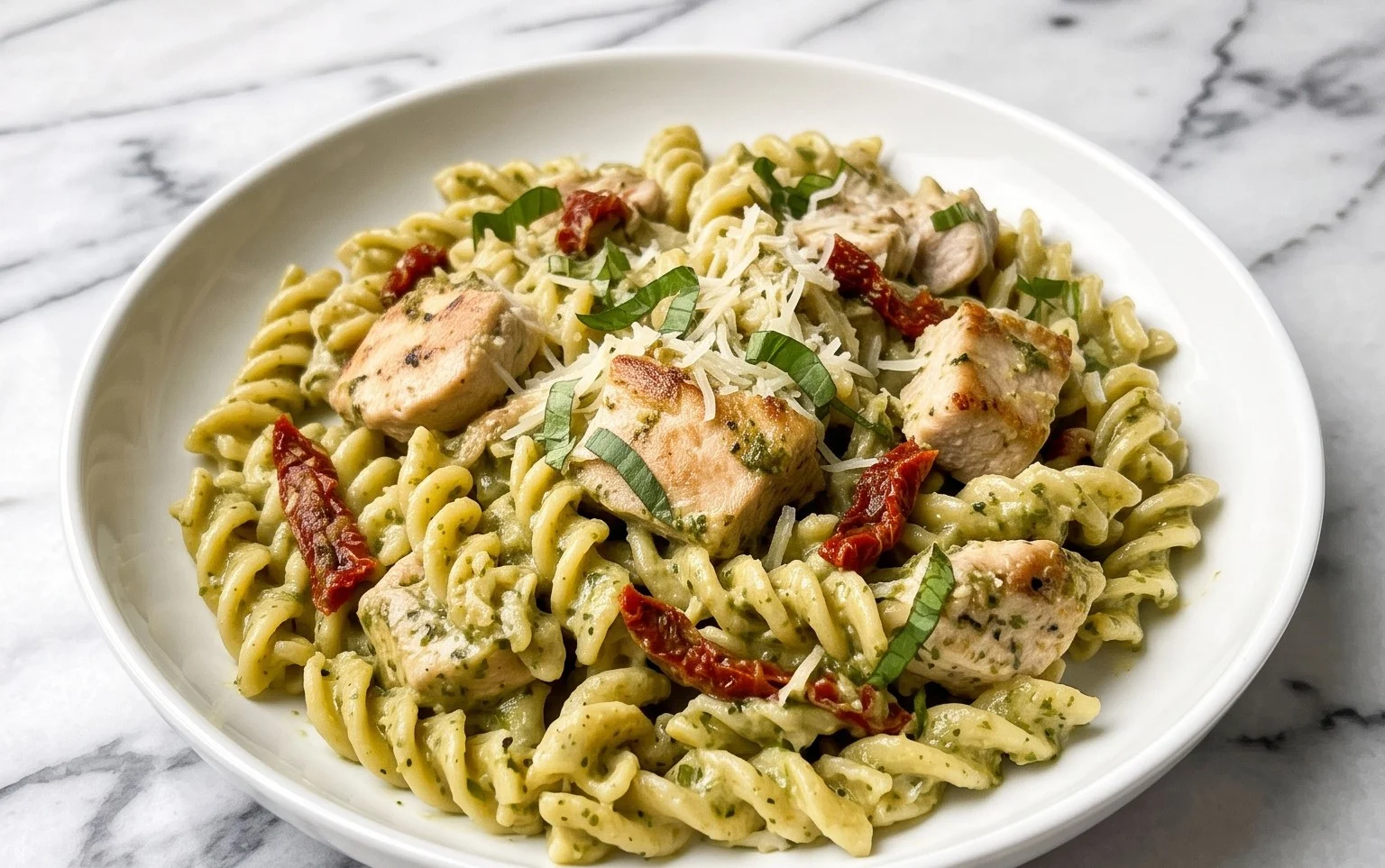 Creamy Chicken Pesto Pasta