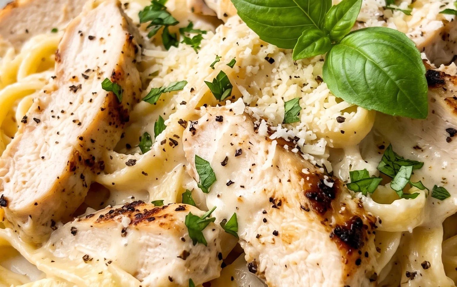 Low Calorie Chicken Alfredo