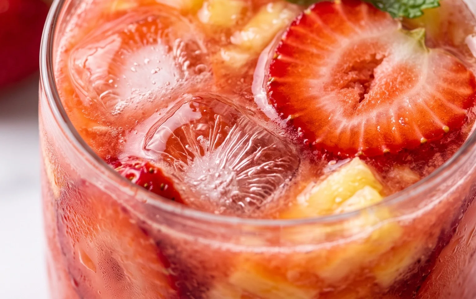 Pineapple Strawberry Agua Fresca