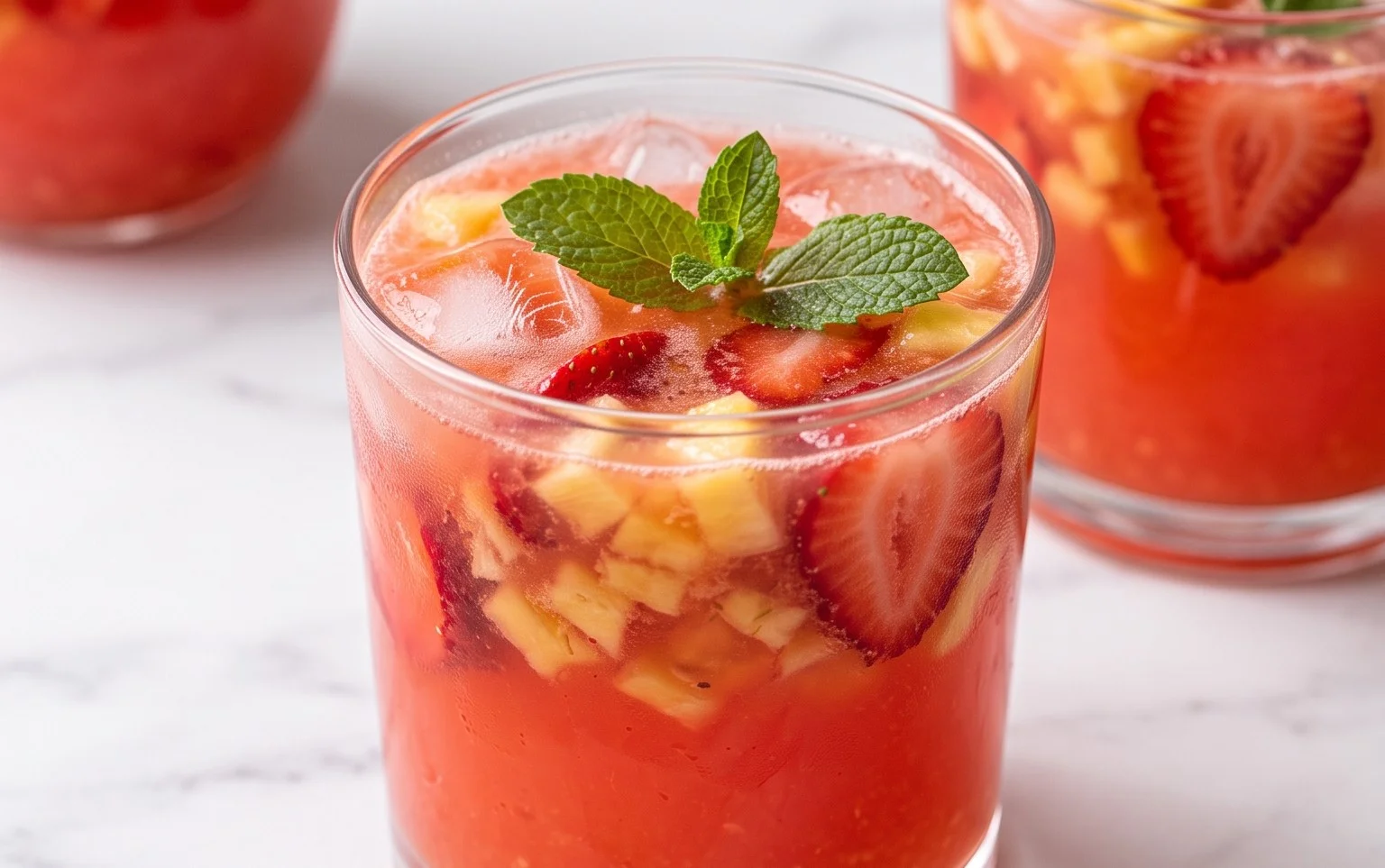 Pineapple Strawberry Agua Fresca