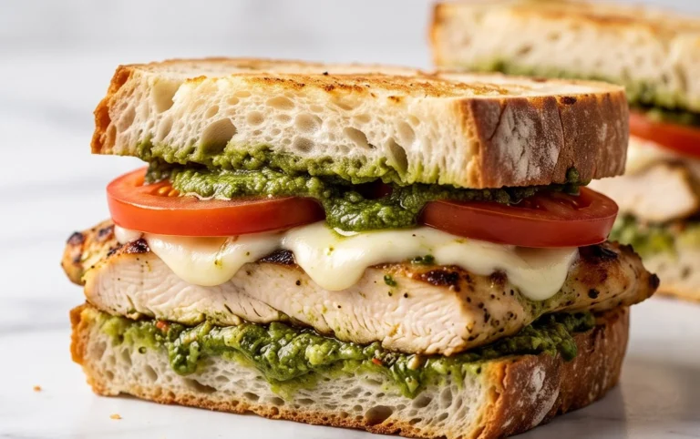 Chicken Pesto Caprese Sandwich