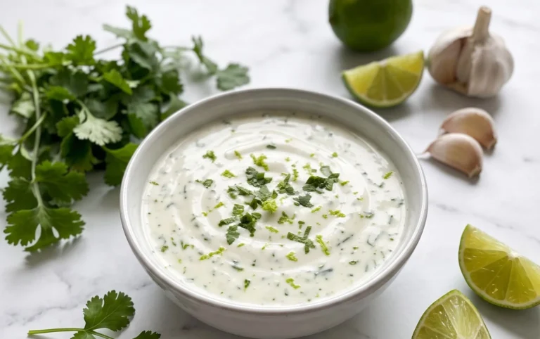 Creamy Garlic Lime Cilantro Sauce