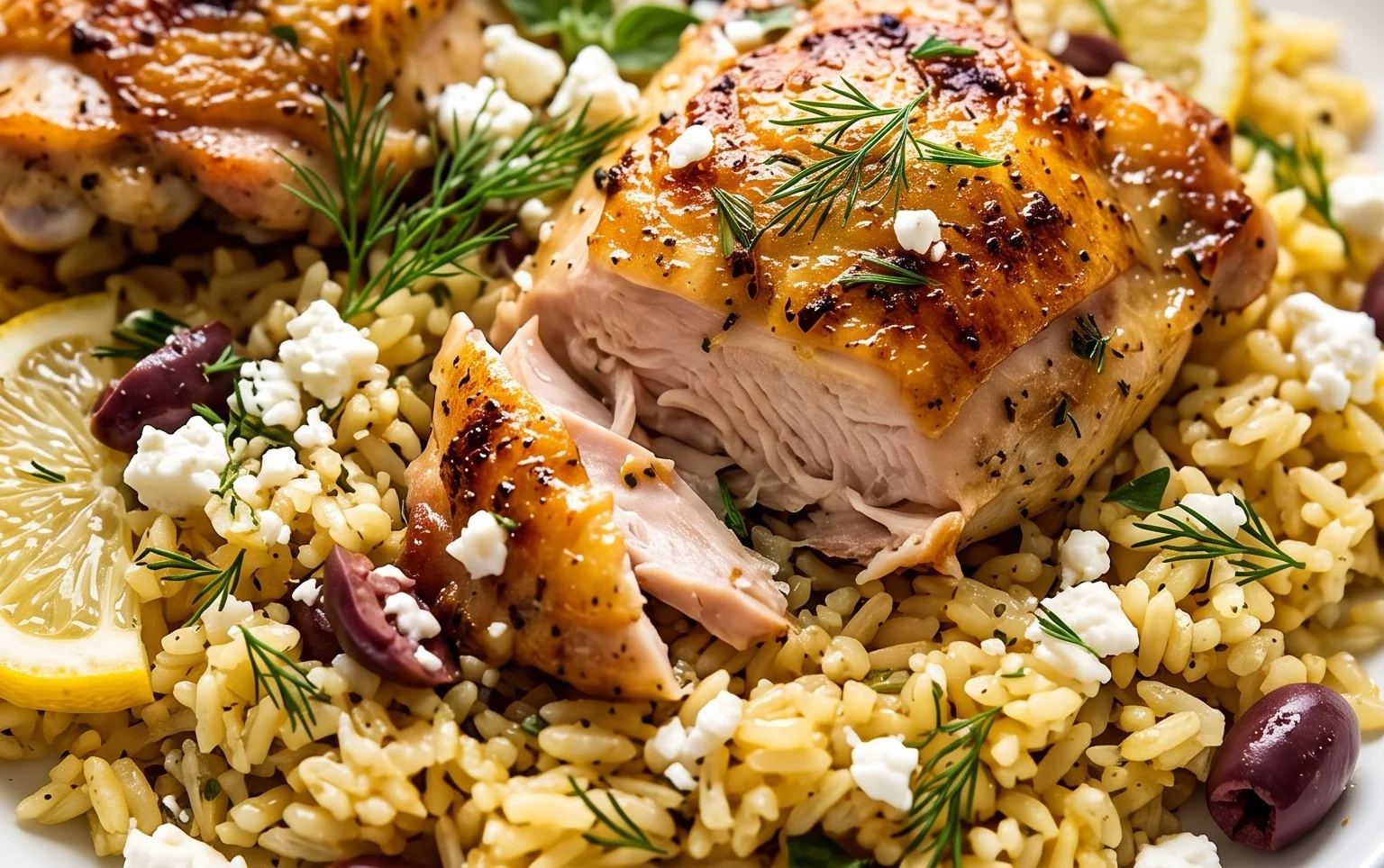 Greek Chicken and Lemon Rice (30 Minutes, One-Pot)