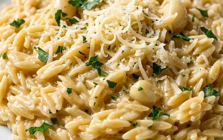 Creamy Garlic Parmesan Orzo