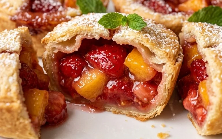 Strawberry Peach Pie Bites