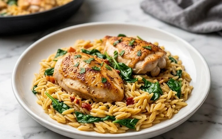 Chicken Orzo (30-Minutes, One-Pan)