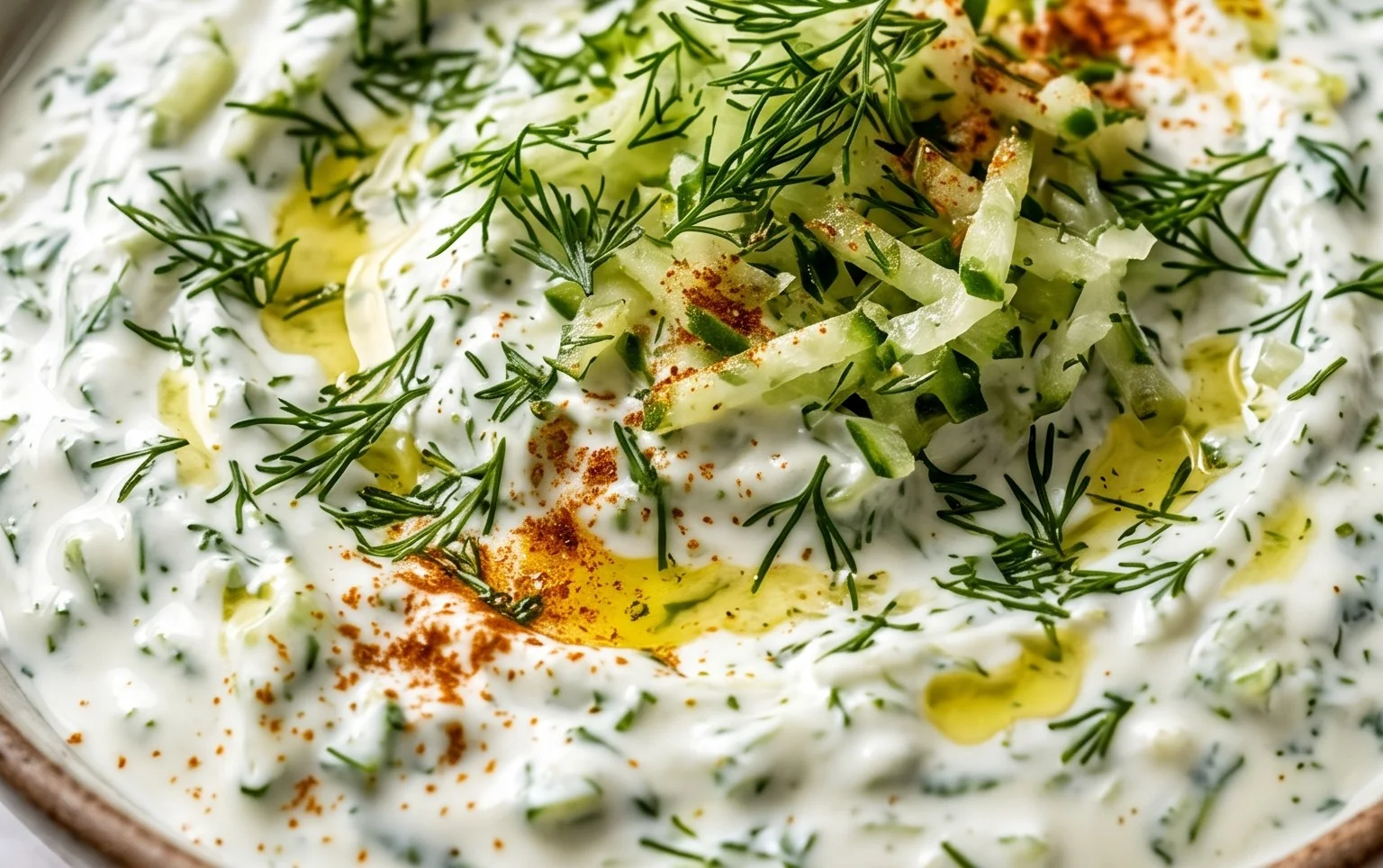 Cucumber Dip with Sour Cream and Dill