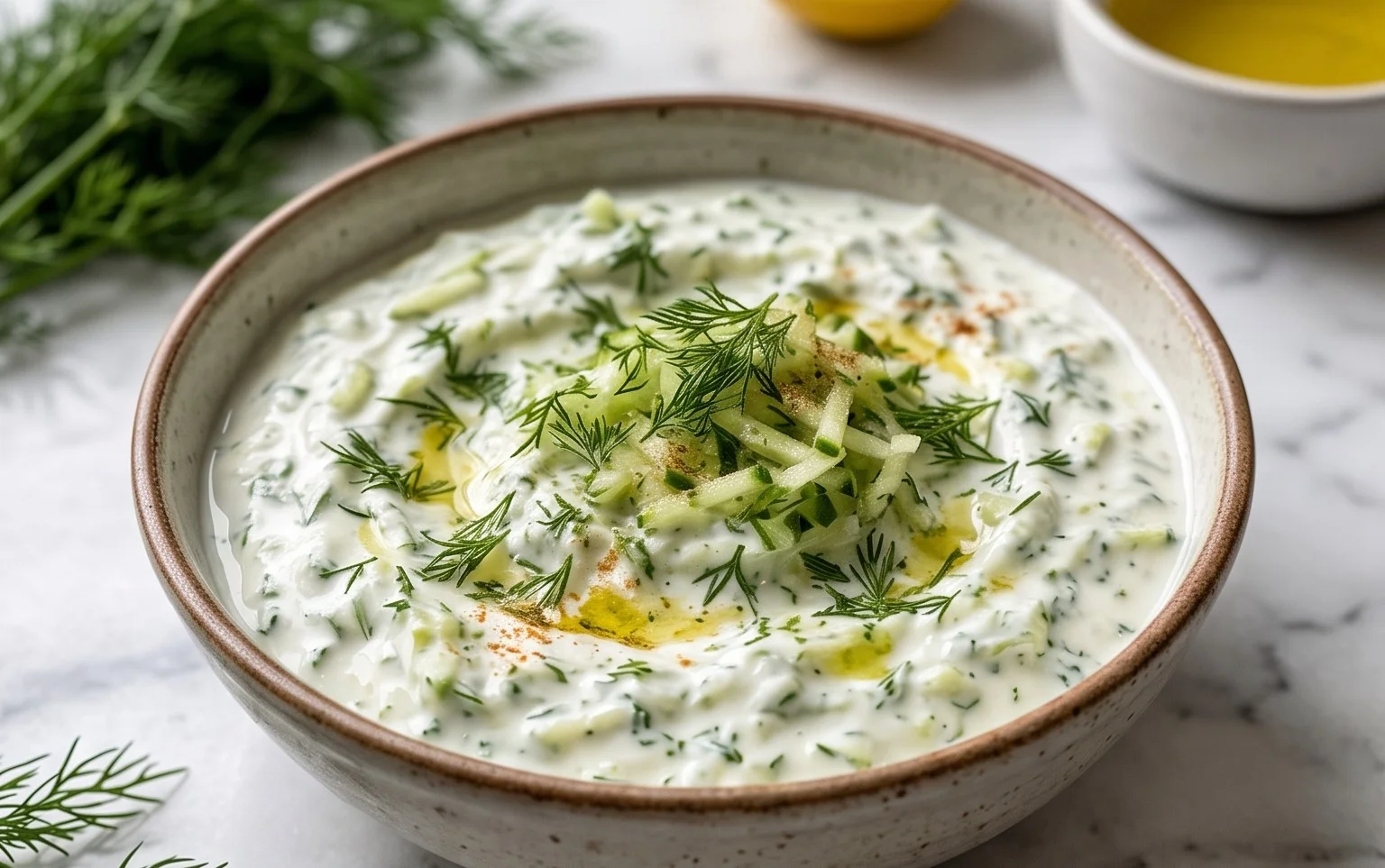 Cucumber Dip with Sour Cream and Dill