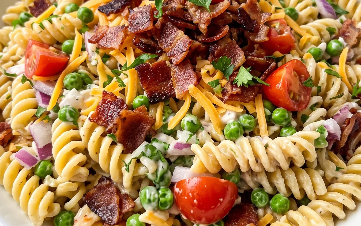 Beef Bacon Ranch Pasta Salad