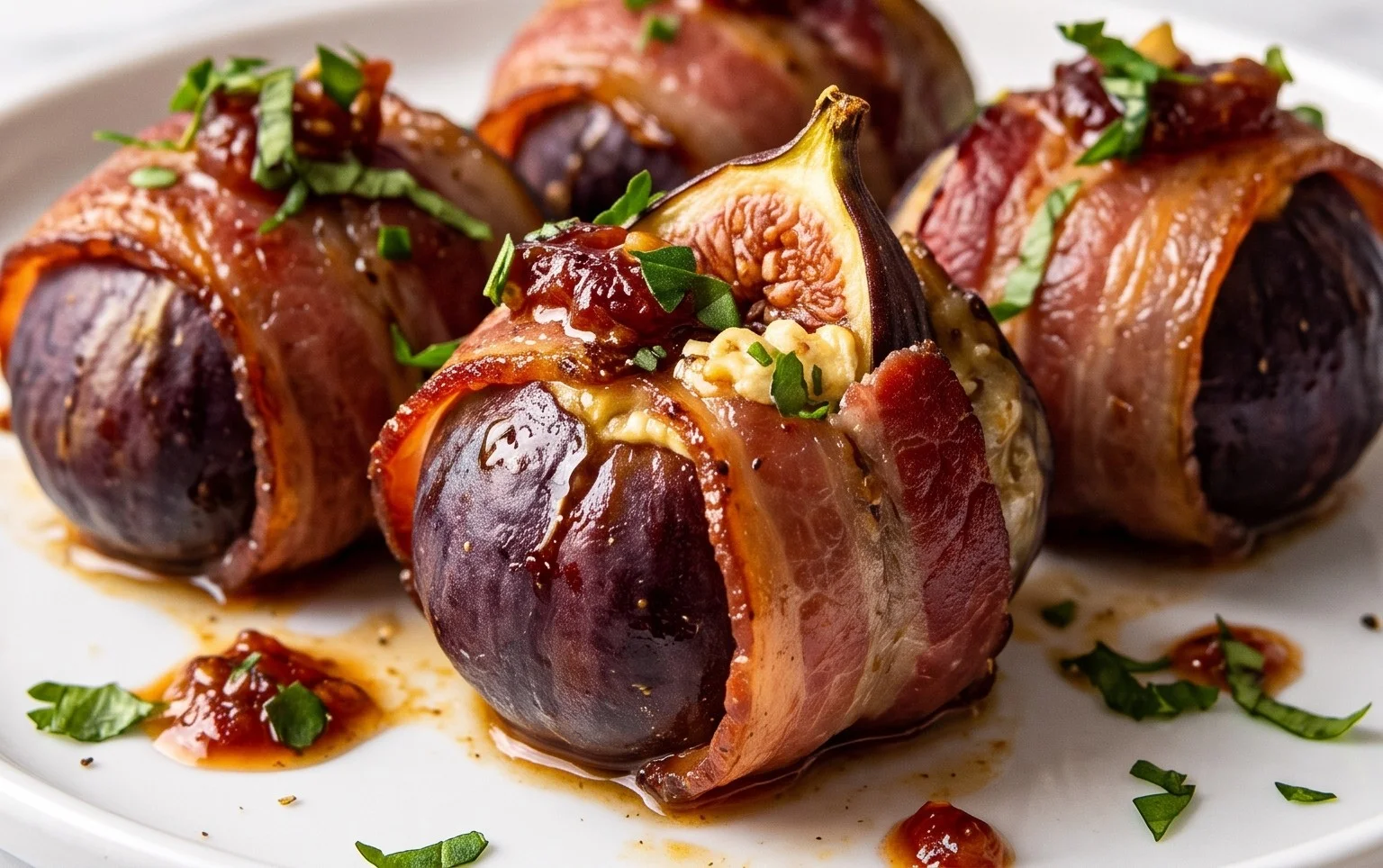 Beef Bacon Wrapped Stuffed Figs