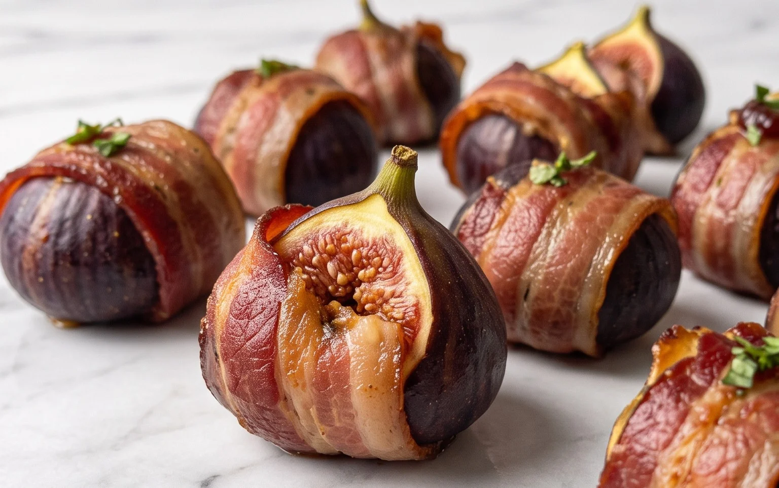 Beef Bacon Wrapped Stuffed Figs