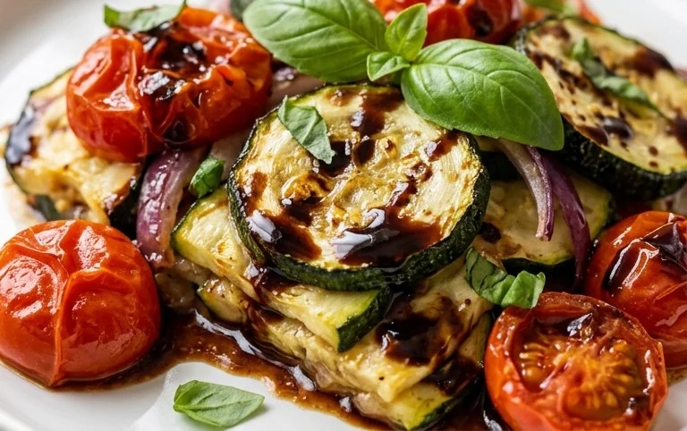 Balsamic Zucchini Tomato Bake