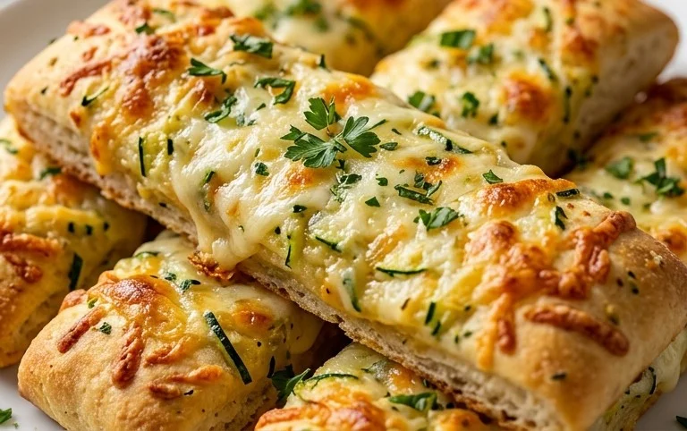 Cheesy Zucchini Breadsticks