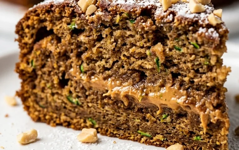 Moist Peanut Butter Zucchini Cake Recipe