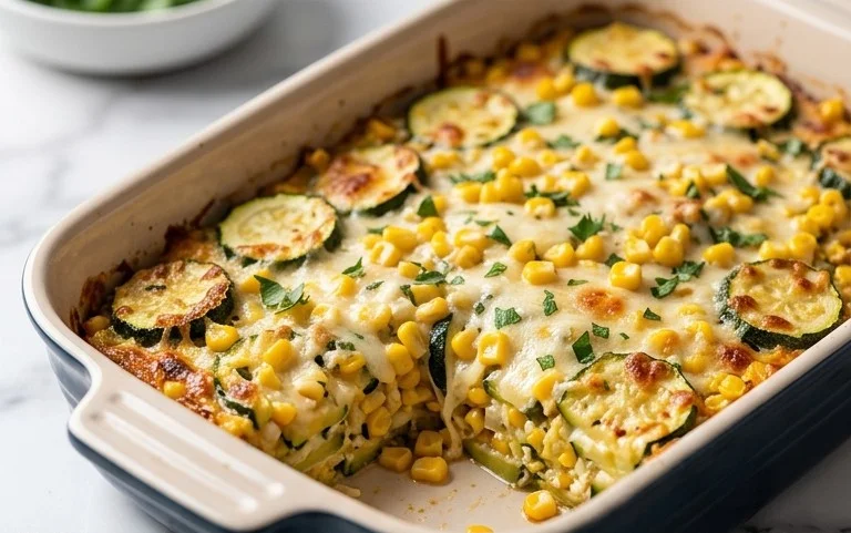 Zucchini Corn Parmesan Bake Recipe