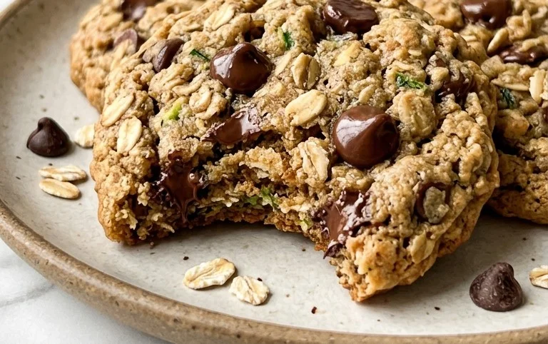 Homemade Zucchini-Oat Chocolate Chip Cookies