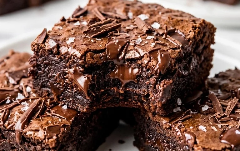 Fudgy Dark Chocolate Zucchini Brownies Recipe