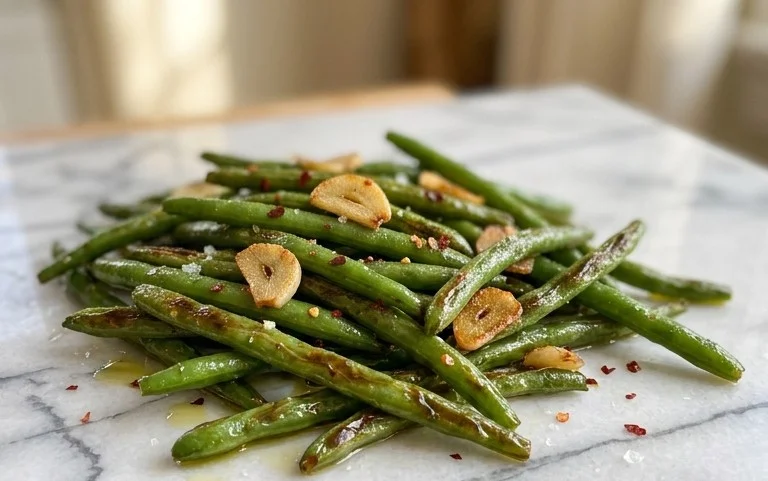 Sautéed Green Beans Recipe with Garlic