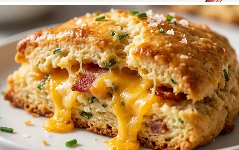 Beef Bacon Cheddar and Chive Scones